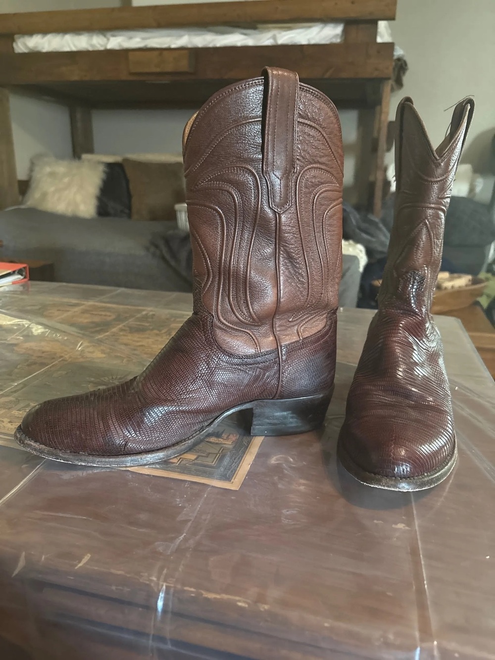 Tecovas Brown Leather Western Cowboy Boots